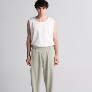TROUSERS WITH REGULAR FIT ELASTIC