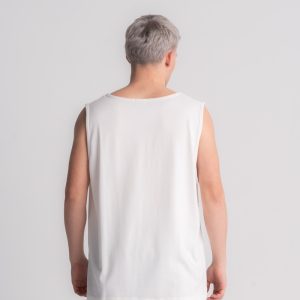 WHITE OVERSIZED TANK TOP